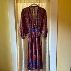 Anthropologie Tiny Omina kimono printed wrap dress size small
